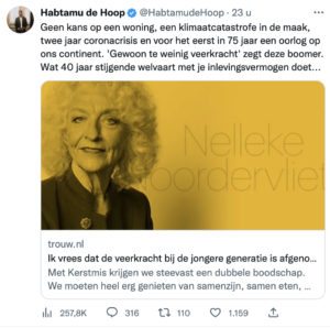 Twitterbericht Habtamu de Hoop
